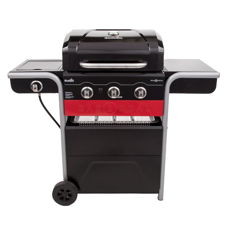 CharBroil Char Broil Gas2Coal 3 Burner Hybrid Combo Gas Charcoal